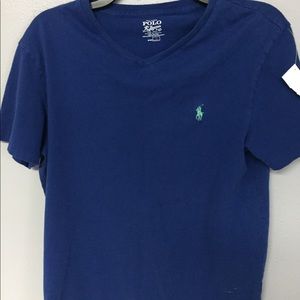 Ralph Lauren V neck T-shirt (Blue)